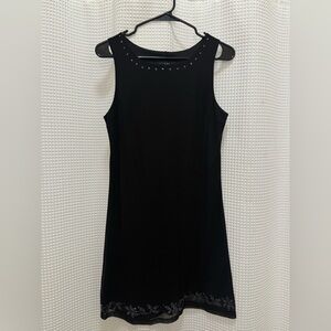 Vintage I.N. San Francisco Black Embellished Mini Dress